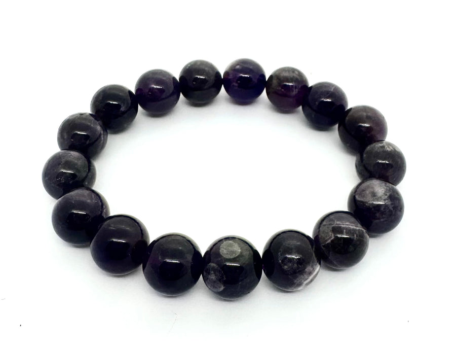12mm Amethist Gemstone Bracelet – Gift Box Excluded