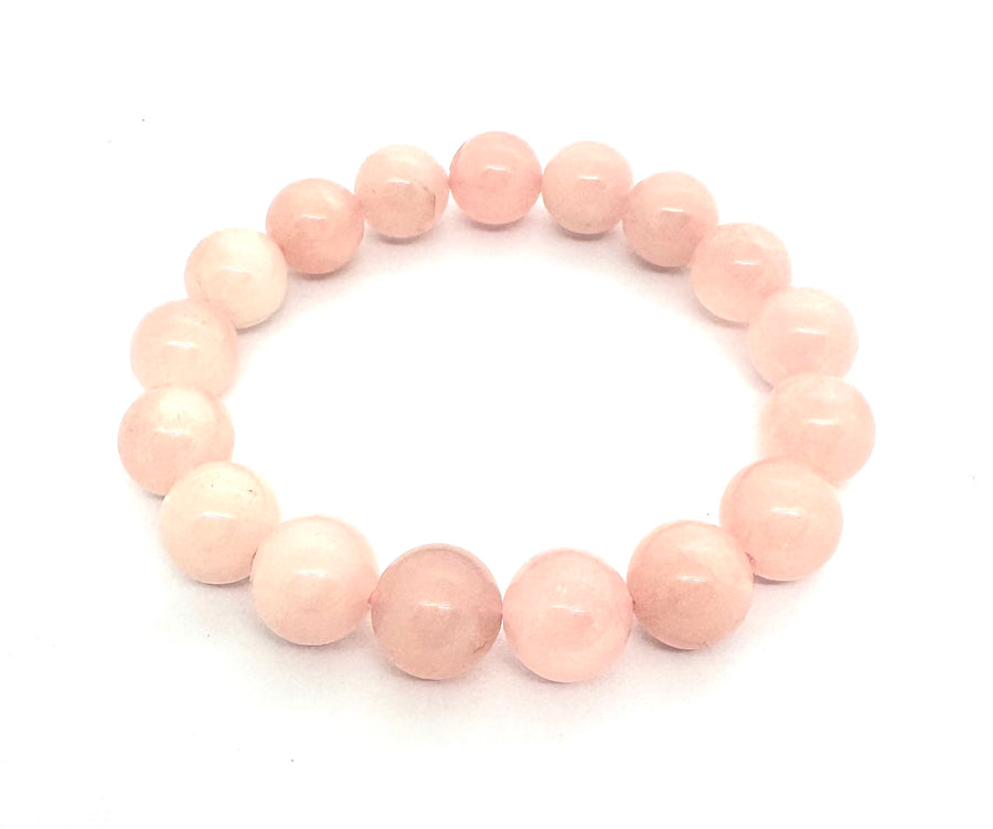 12mm Rose Quartz Gemstone Bracelet – Gift Box Excluded