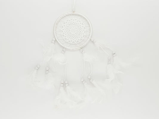13cm Crochet Dreamcatcher White