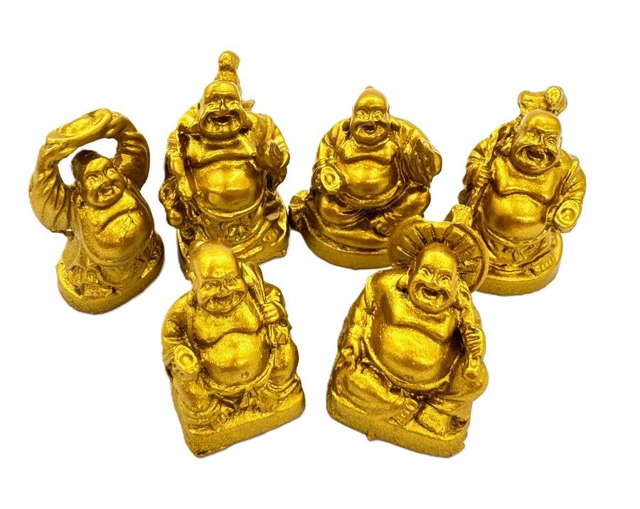 3cm Mini Buddha Set Gold (6pcs)
