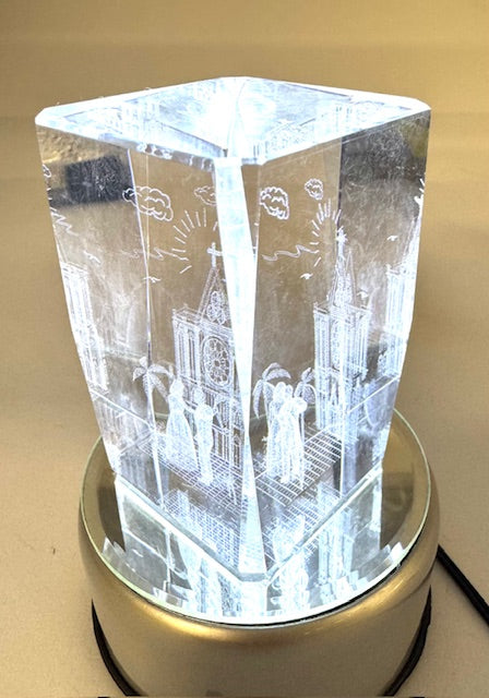 3D Crystal Laser Engraving Block – Church