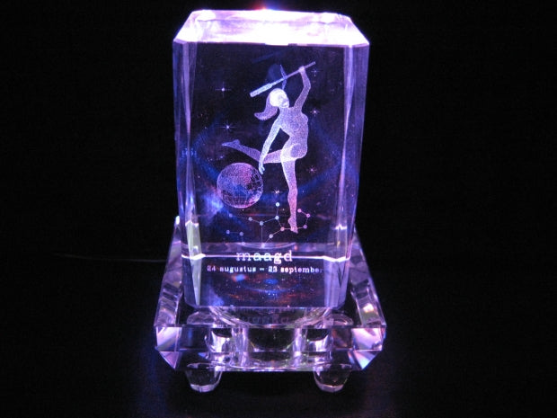 3D Crystal Laser Engraving Block – Virgo