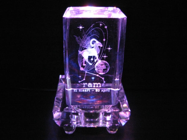 3D Crystal Laser Engraving Block – Aries