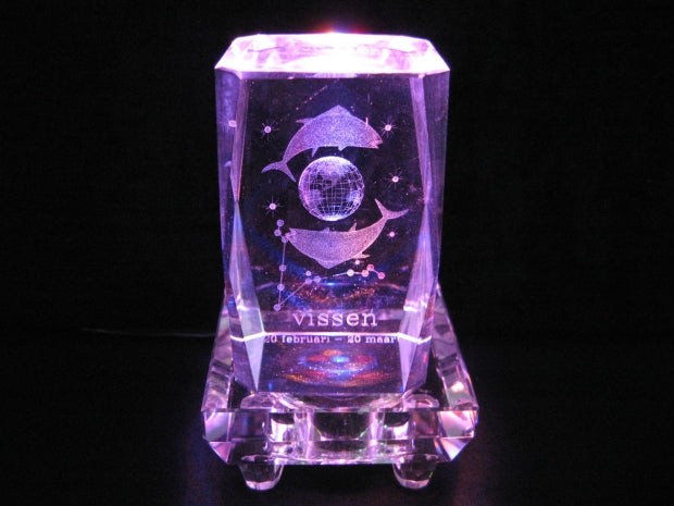 3D Crystal Laser Engraving Block – Pisces