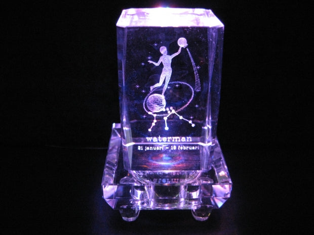 3D Crystal Laser Engraving Block – Aquarius