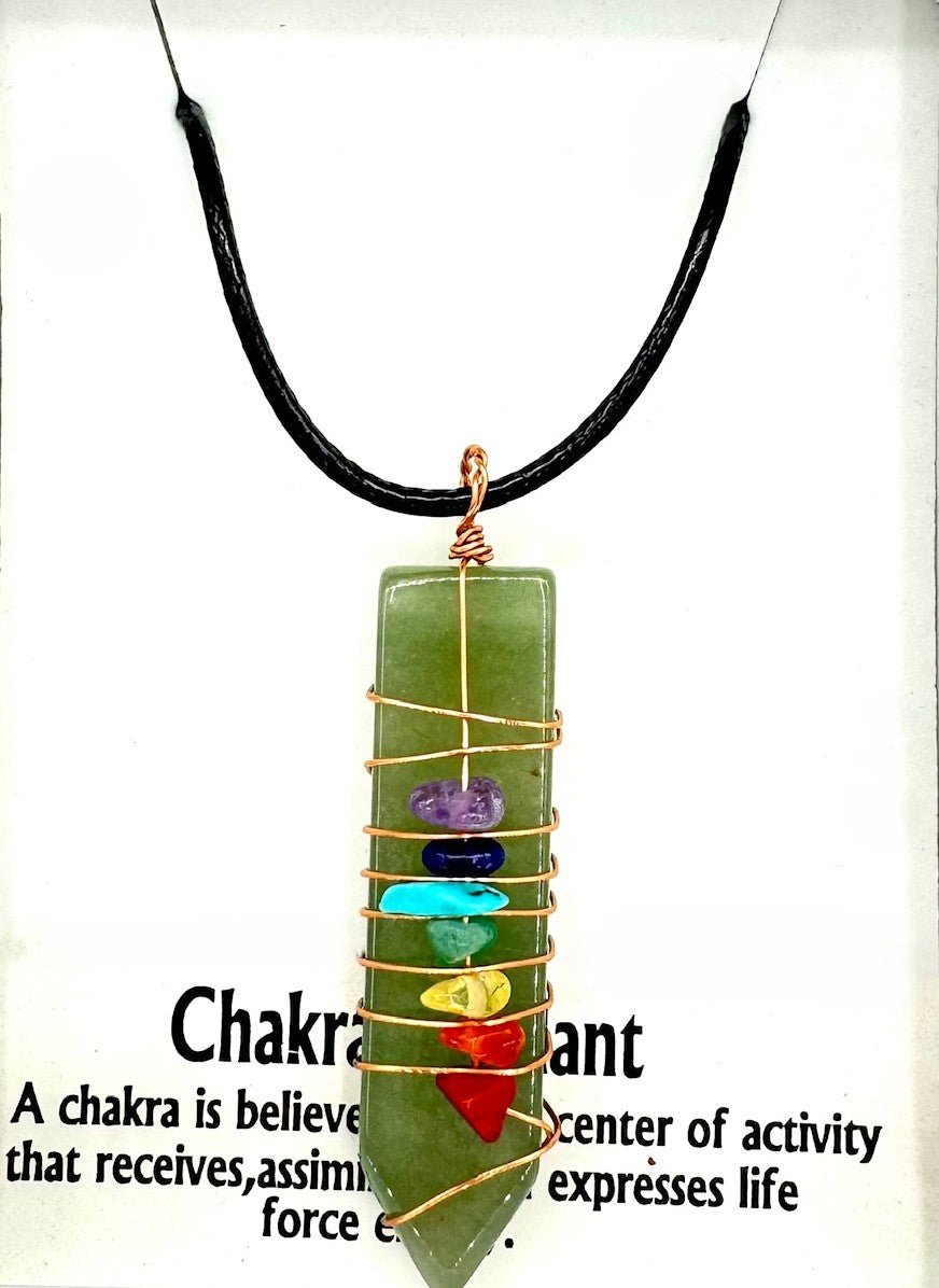 7 Chakra Gemstone Pendant Necklace (II) - Aventurine