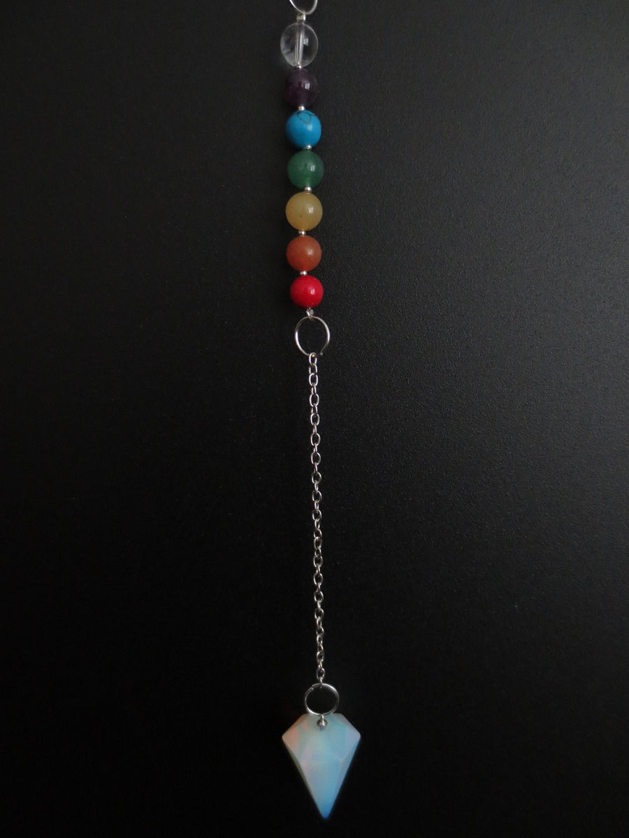 Opal 7 Chakra Gemstone Pendulum