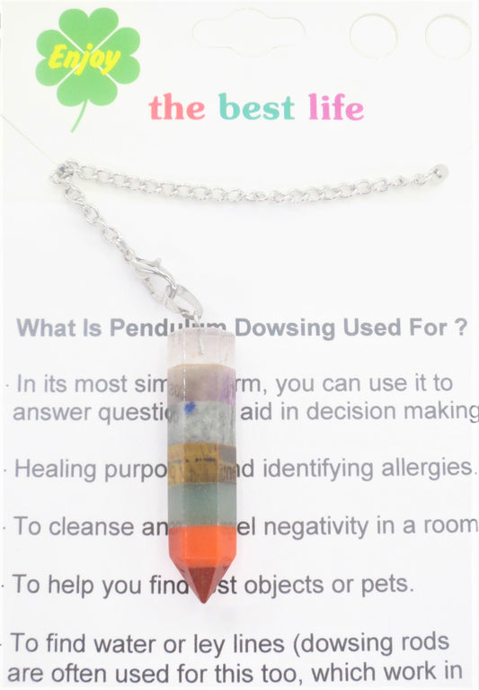 7 Chakra Gemstone Pendulum Pillar