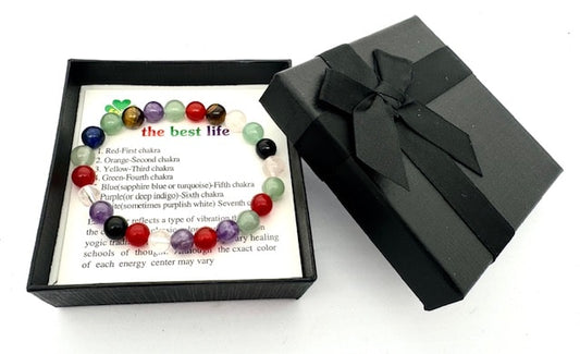 8mm Mixed Gemstone Bracelet – Gift Box Included