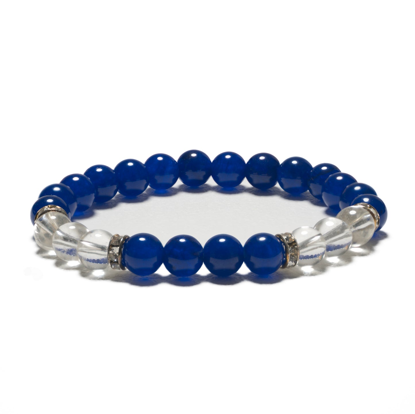 8mm Armband zonder Cadeaudoos - Lapis Lazuli en Diamant