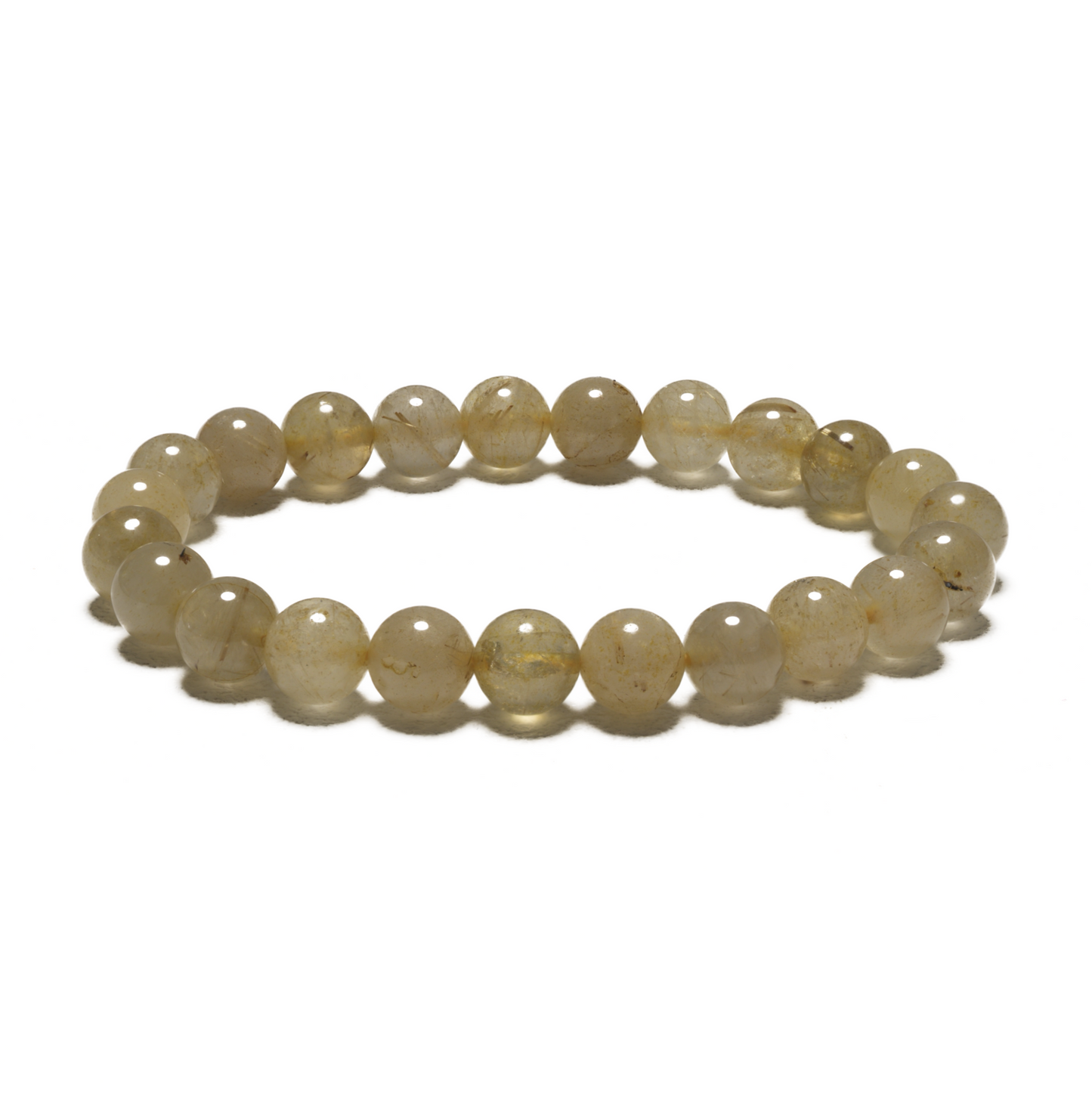 8mm Edelsteen Armband zonder Cadeaudoos - Gouden Haar Kwarts