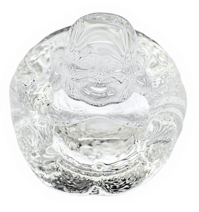 Crystal Glass Chinese Happy Buddha – 7 cm