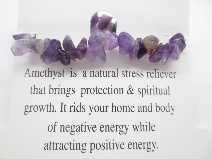 Edelsteen Split Armbanden Amethist (12 stuks)