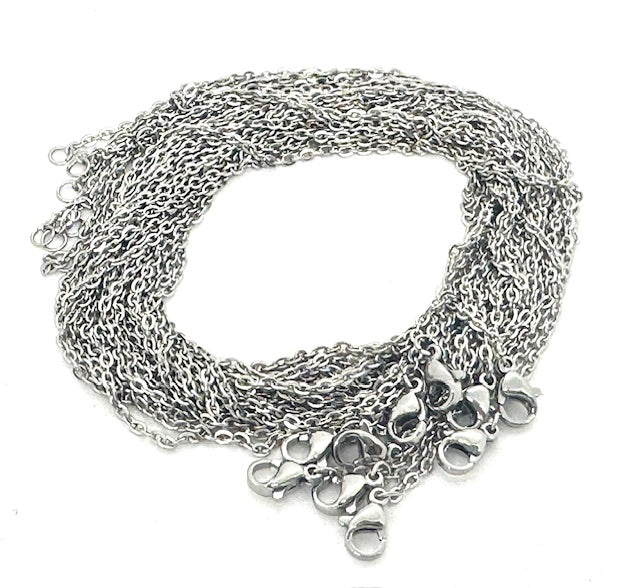 Edelstaal Ketting set van 10 stuks