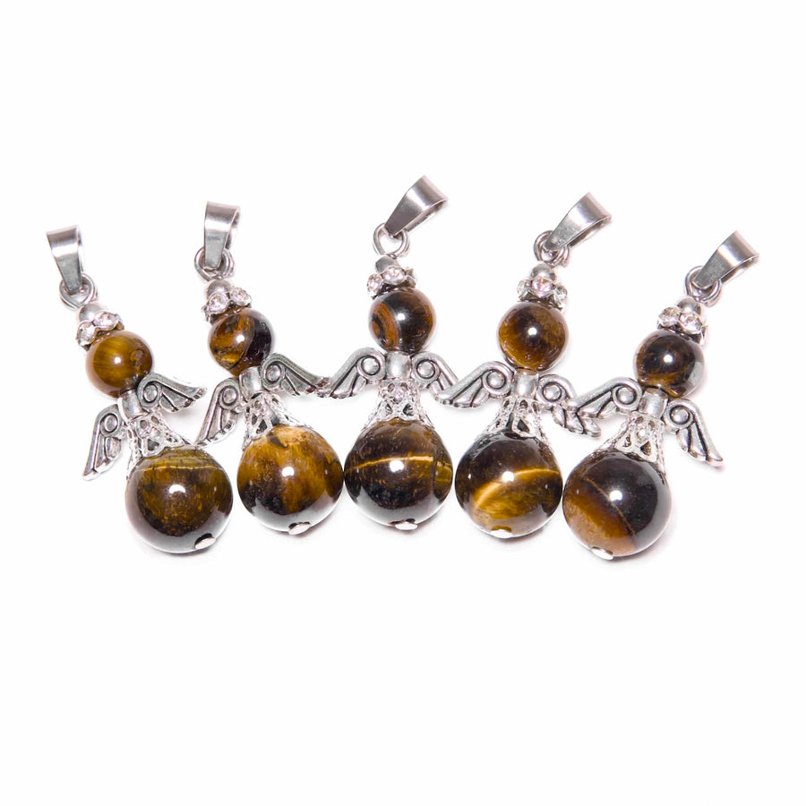 Angel Gemstone Pendant Set (5pc) - Tiger Eye