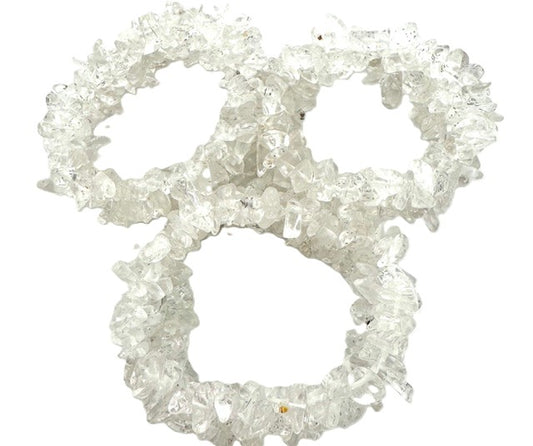 Clustered Rock Crystal Gemstone Bracelets