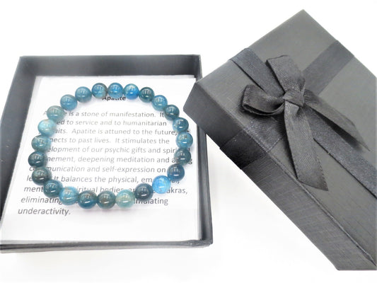 8mm Apatite Gemstone Bracelet – Gift Box Included