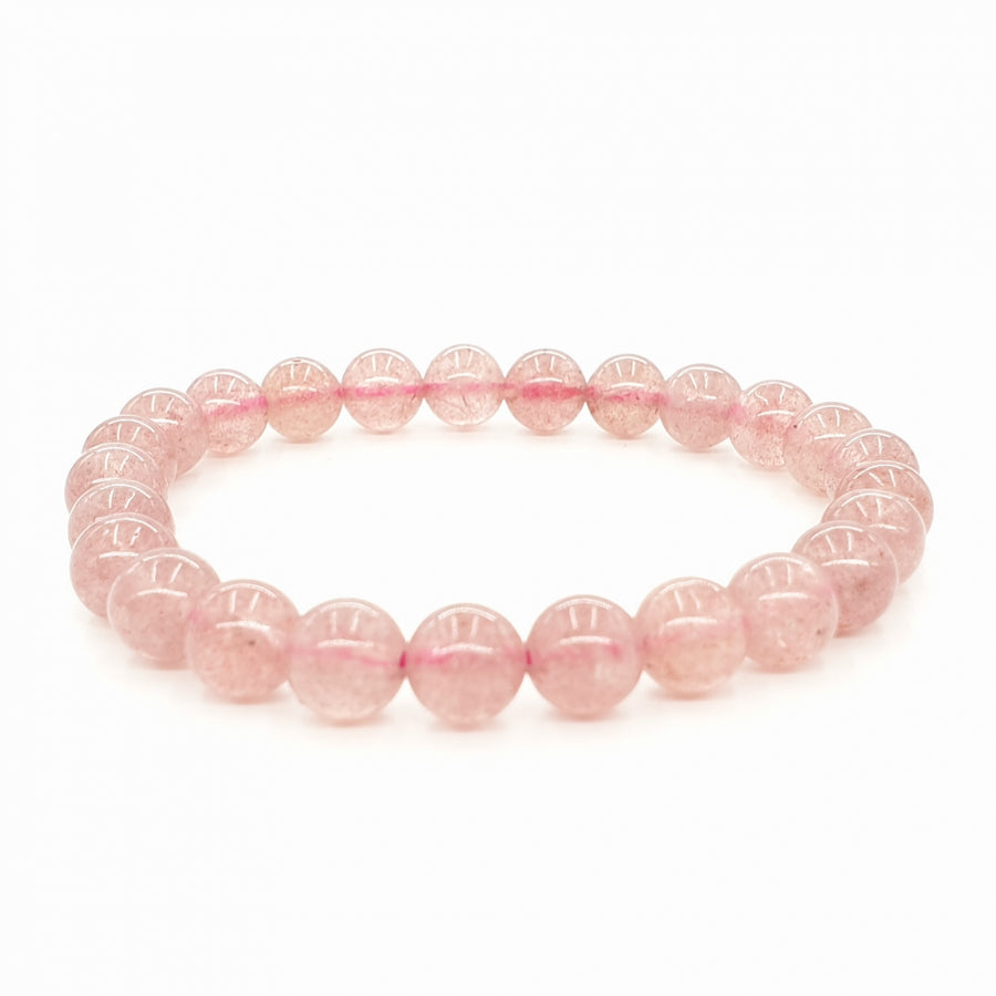 8mm Strawberry Quartz Gemstone Bracelet – Gift Box Included