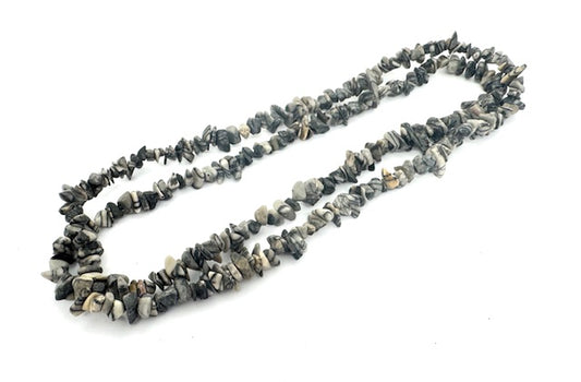 Wholesale Thin Zebra Jaspis Gemstone Chip Necklace