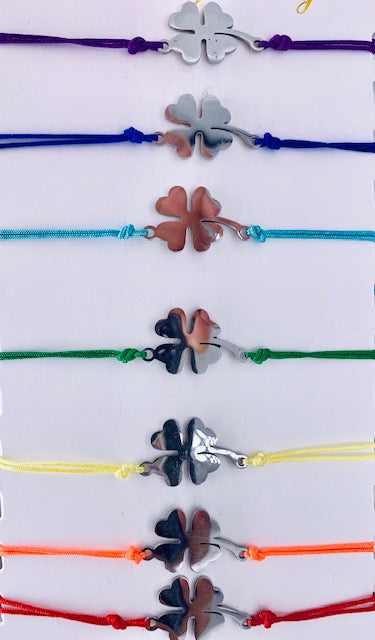 Adjustable 7 Chakra Clover Bracelets