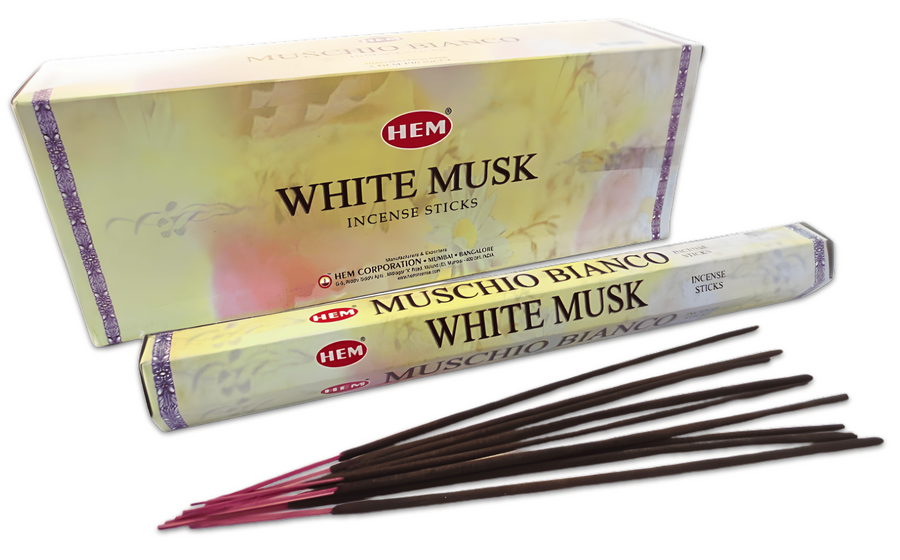 HEM White Musk Hexa Incense Sticks
