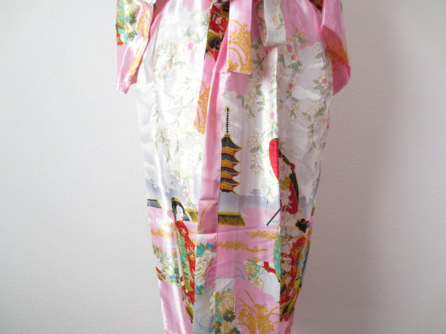Japanese kimono long light pink