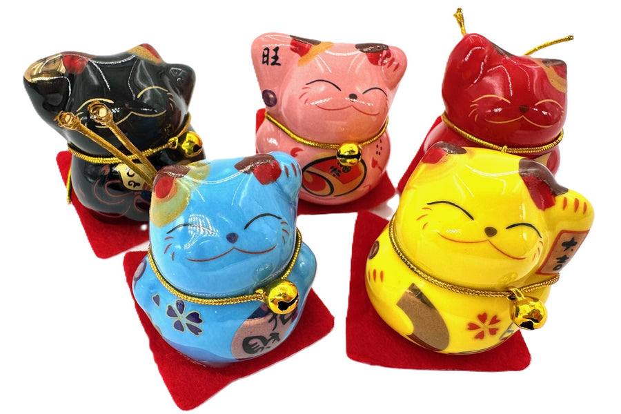 Japanese Lucky Cat Set of 5 (II)