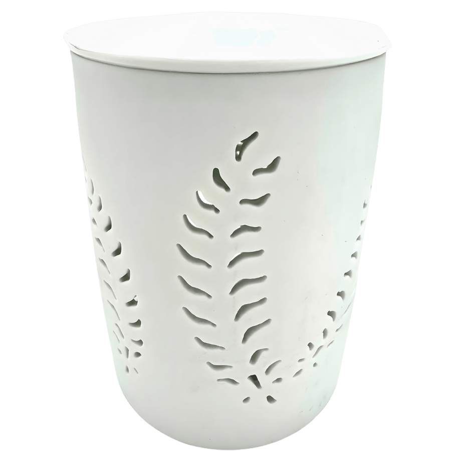 Ceramic Feather Oil Burner White