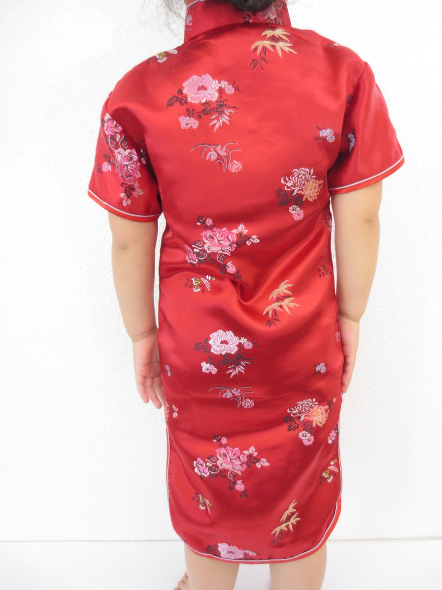 Girls Dress blossom red