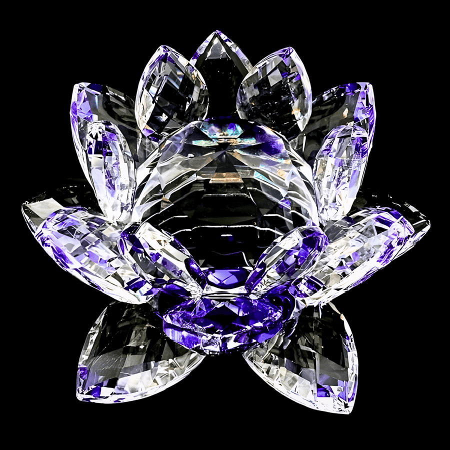Crystal Lotus Purple 14 cm (Large)