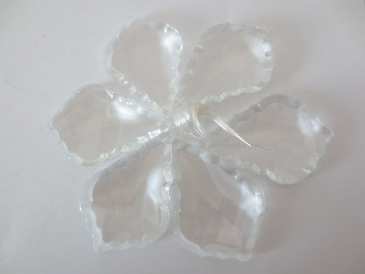 Leaf Shaped Glass Crystal Hangers (Large 6 pieces)