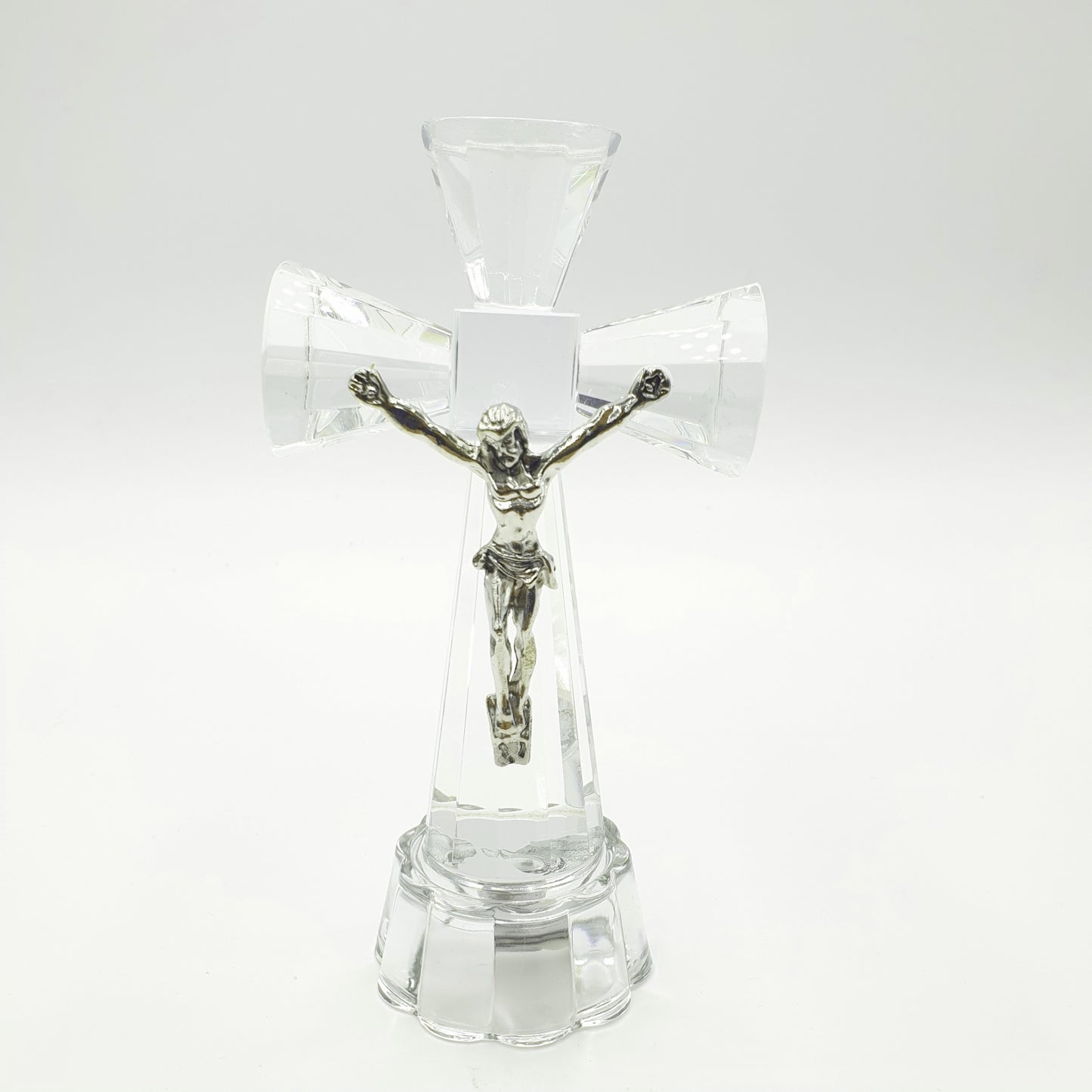 Kristallen kruis met Jezus – 13,5 cm