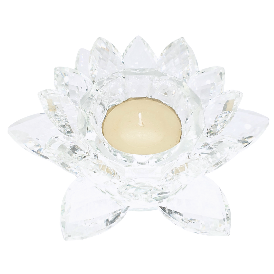 Crystal Lotus Tea Light 11 cm