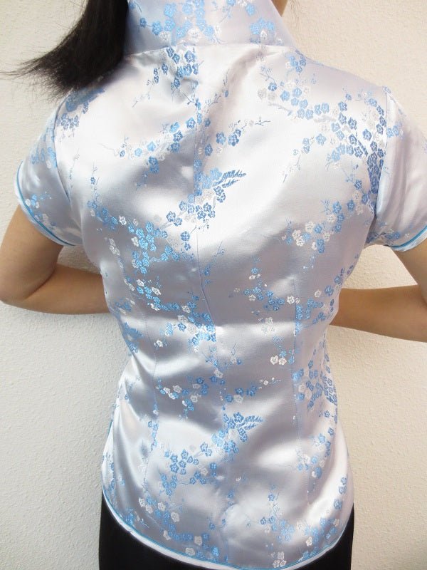light blue with flowers