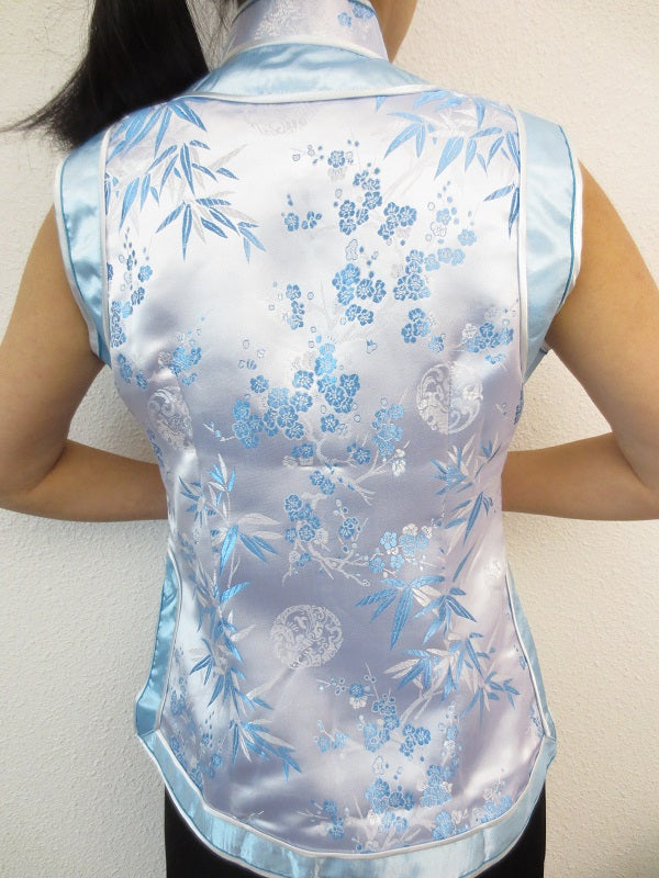 light blue with flowers