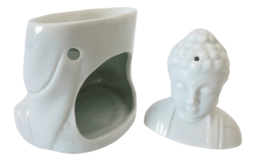 Licht blauwe meditatie Boeddha oliebrander luxe