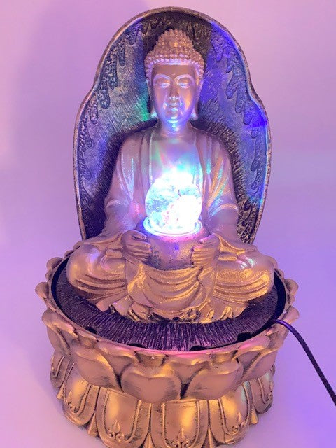 Meditation Led Lighting Buddha Golden Fountain Large (17037)