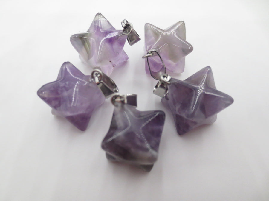 Gemstone Meteor Pendant - Amethyst (5 pieces)