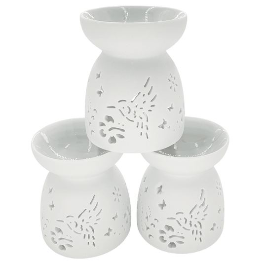 Bird Oil Burner Set with White Bowl (6pcs)
