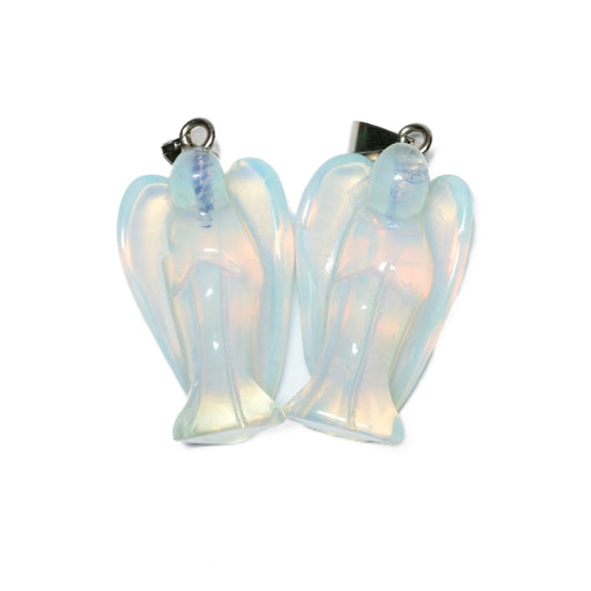 Opal Gemstone Angel Pendant (2 pieces)