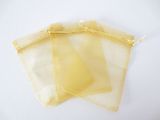 Organza Gift Bag 10 x 15 cm - Light Gold (100pcs)