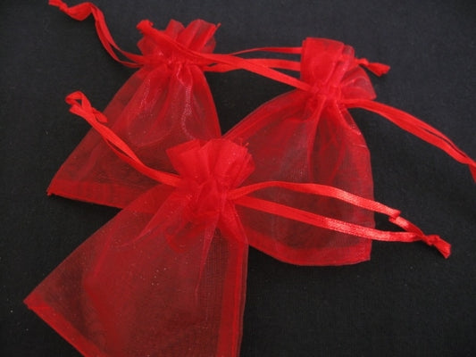 Organza Gift Bag 10 x 15 cm - Red (100pcs)