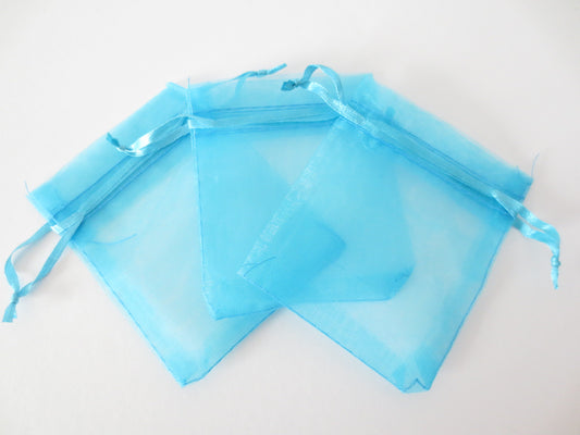 Organza Bags 10 x 15 cm - Turquoise (100pcs)