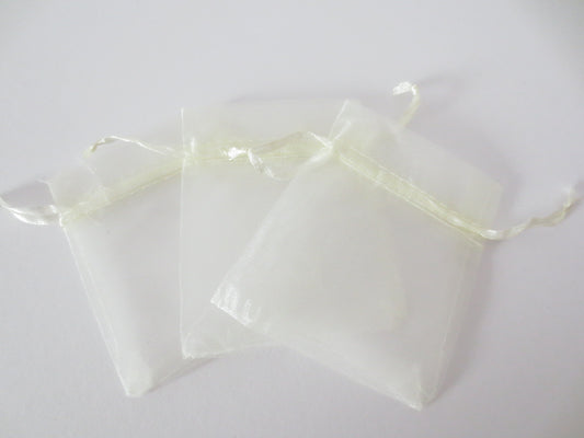 Organza Gift Bag 7.5 x 10 cm - Cream (100 pcs)
