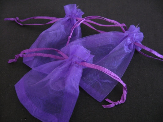 Organza Gift Bag Dark Purple 17 x 23cm