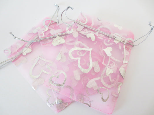 Organza Gifts bag Pink - 10cm x 15cm