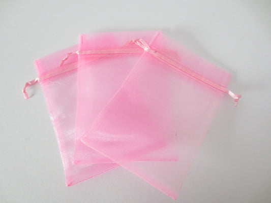 Organza Gift Bag Pink 17 x 23cm