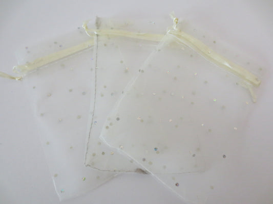 Brilliant Organza bag White - 13cm x 20cm