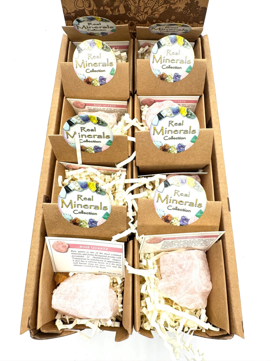 Real Minerals Collection - Rose Quartz (16 pieces)