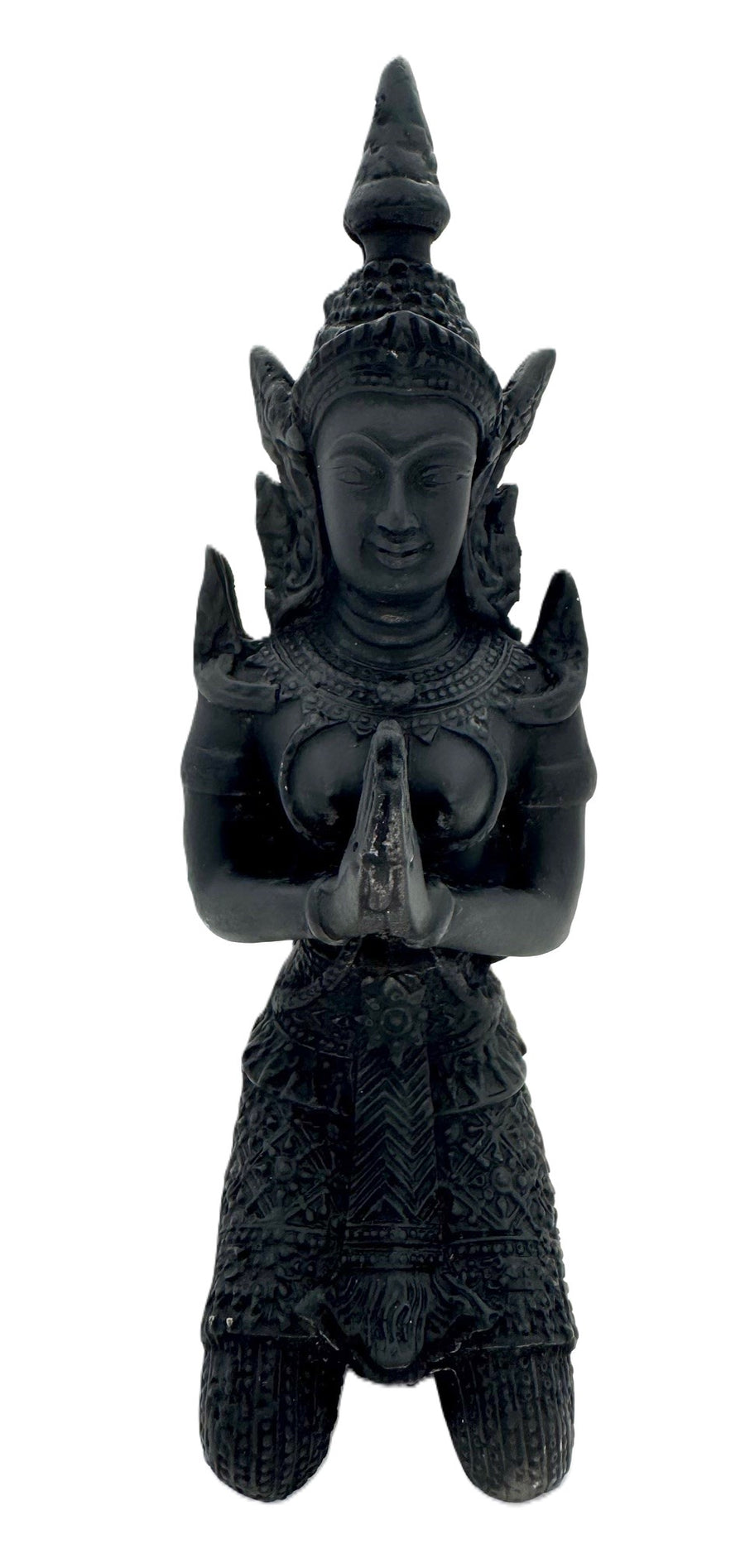 Tibetan Buddha Praying Statue (Black)